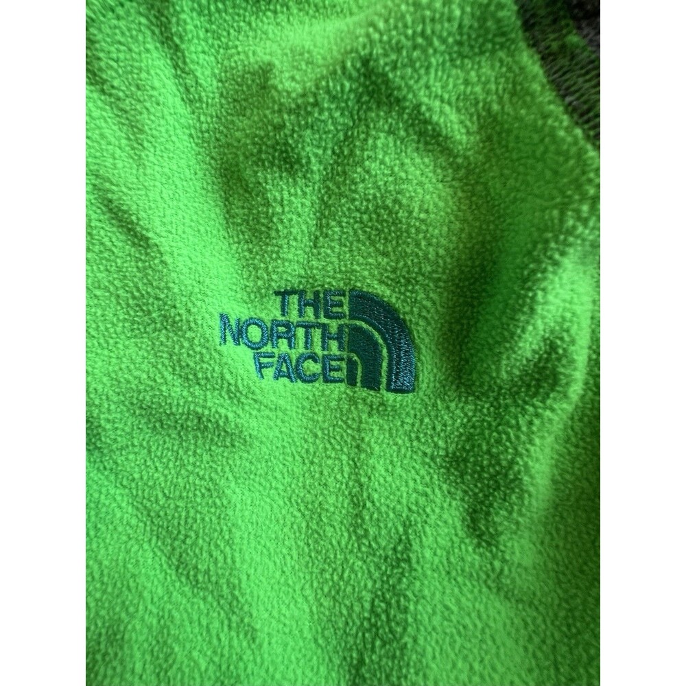 The North Face Full Zipper Up Hoodie Lightweight Green/Gray Boys Size L(14/16)